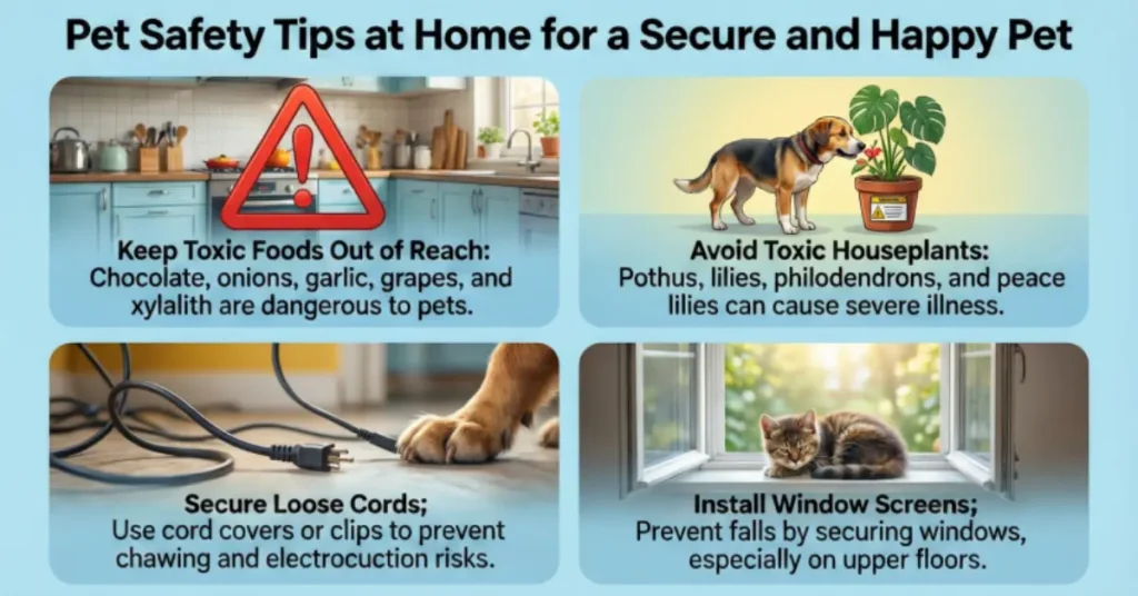 pet safety tips at home for a secure and happy pet