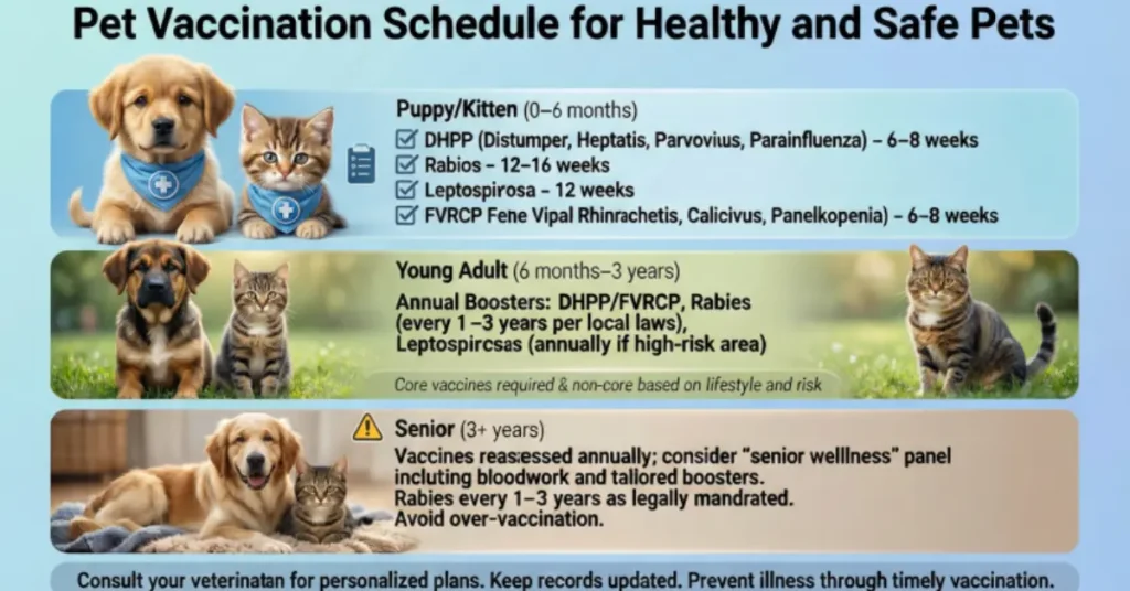 pet vaccination schedule for healthy and safe pets